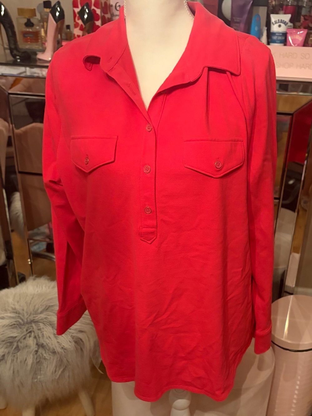 Talbots Woman Pink Cotton Pullover Size 2X